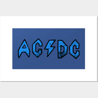 Butt-Head AC/DC Distressed - Blue Posters and Art